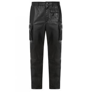 Muubaa Thor Black Sheep Leather Utility Cargo Pants Mens 32